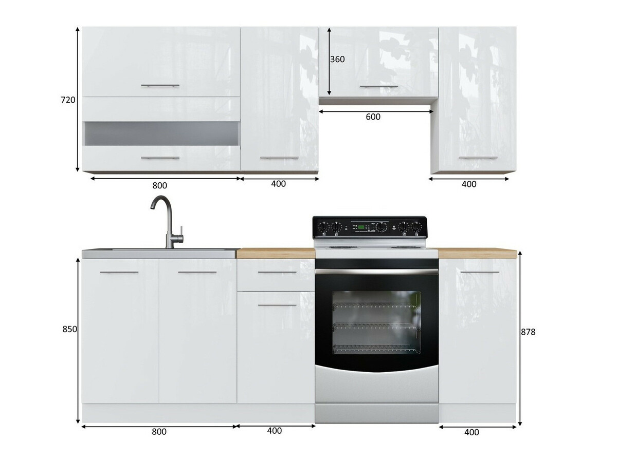 Modulkøkkensæt Tiffa Grey 104