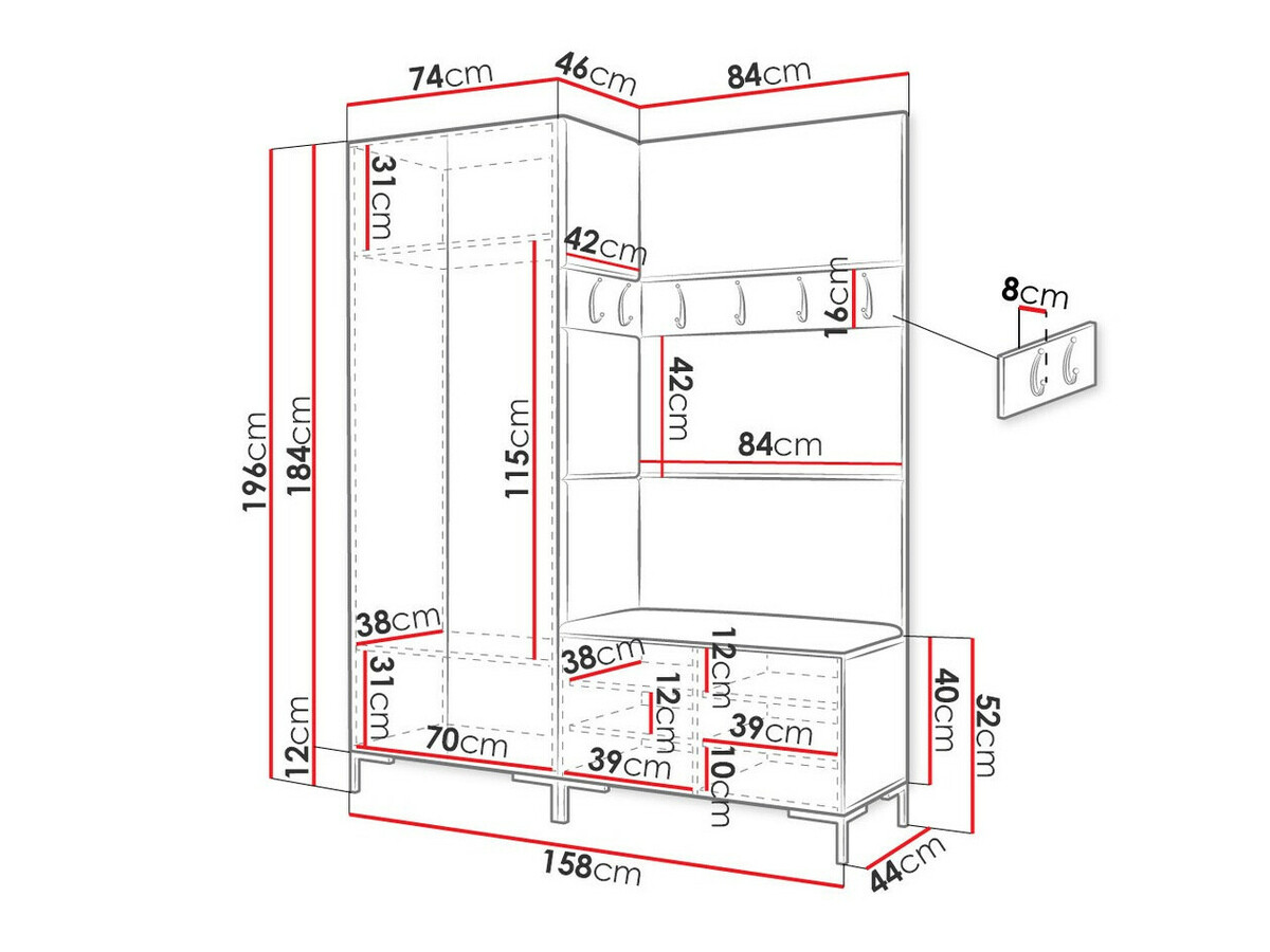 Entrésæt Tivsoa 100 (Hvid)