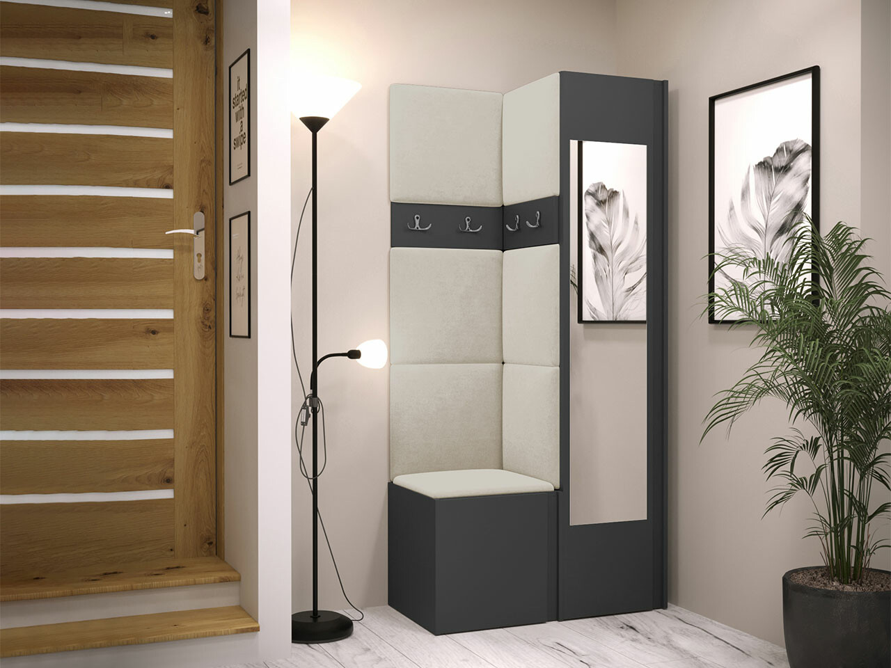 Entrésæt Hartford 354 (Grafit)