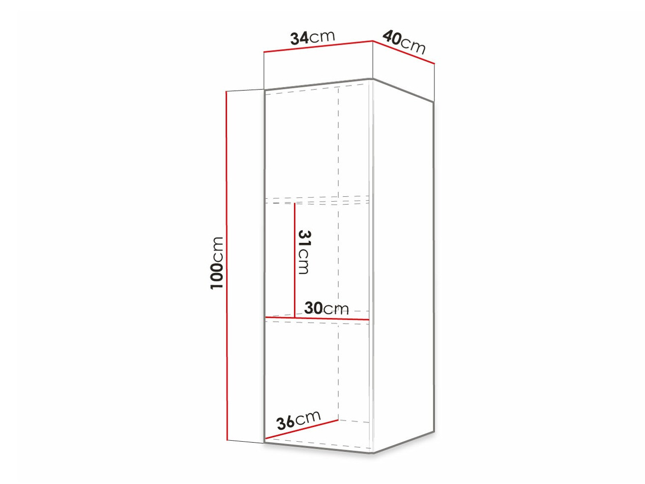 Vægskab Artifar (Sort)