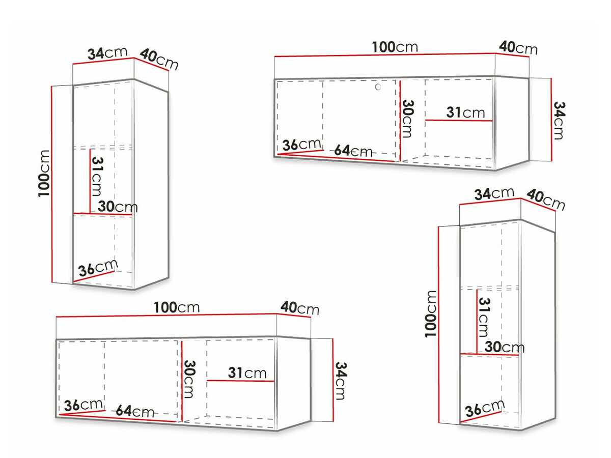 Stuemøbelsæt Elblaru 107 (Hvid)