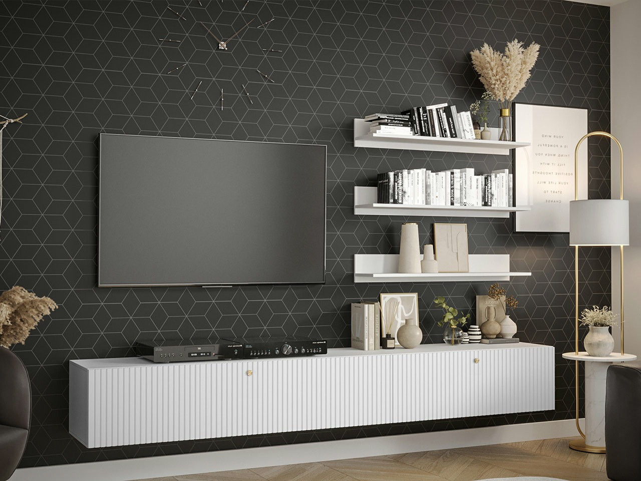 Stuemøbelsæt Elblaru 114 (Hvid)