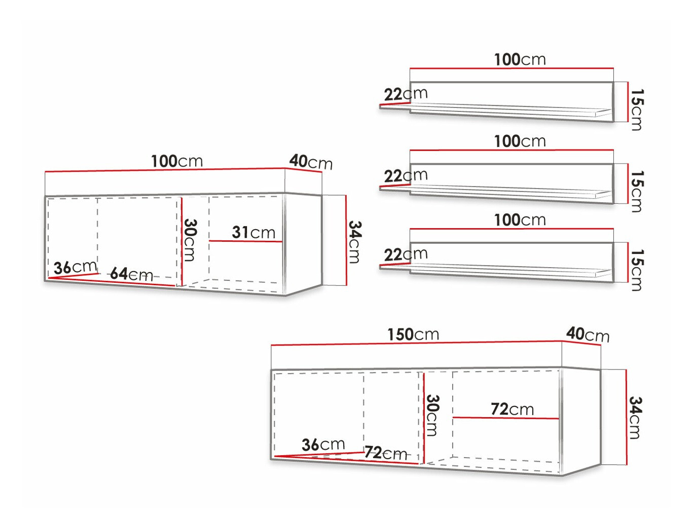 Stuemøbelsæt Elblaru 114 (Sort)