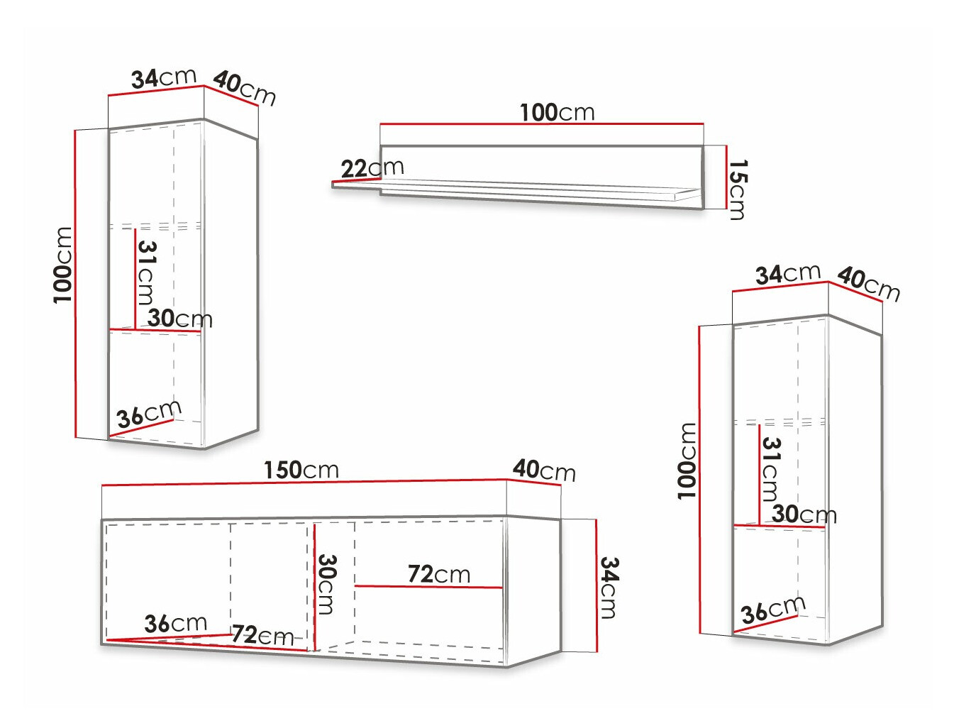 Stuemøblersæt Elblaru 113 (Sort)