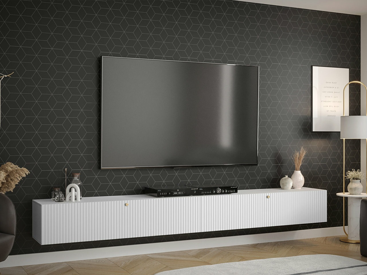 TV-bord Anulio II (Hvid)