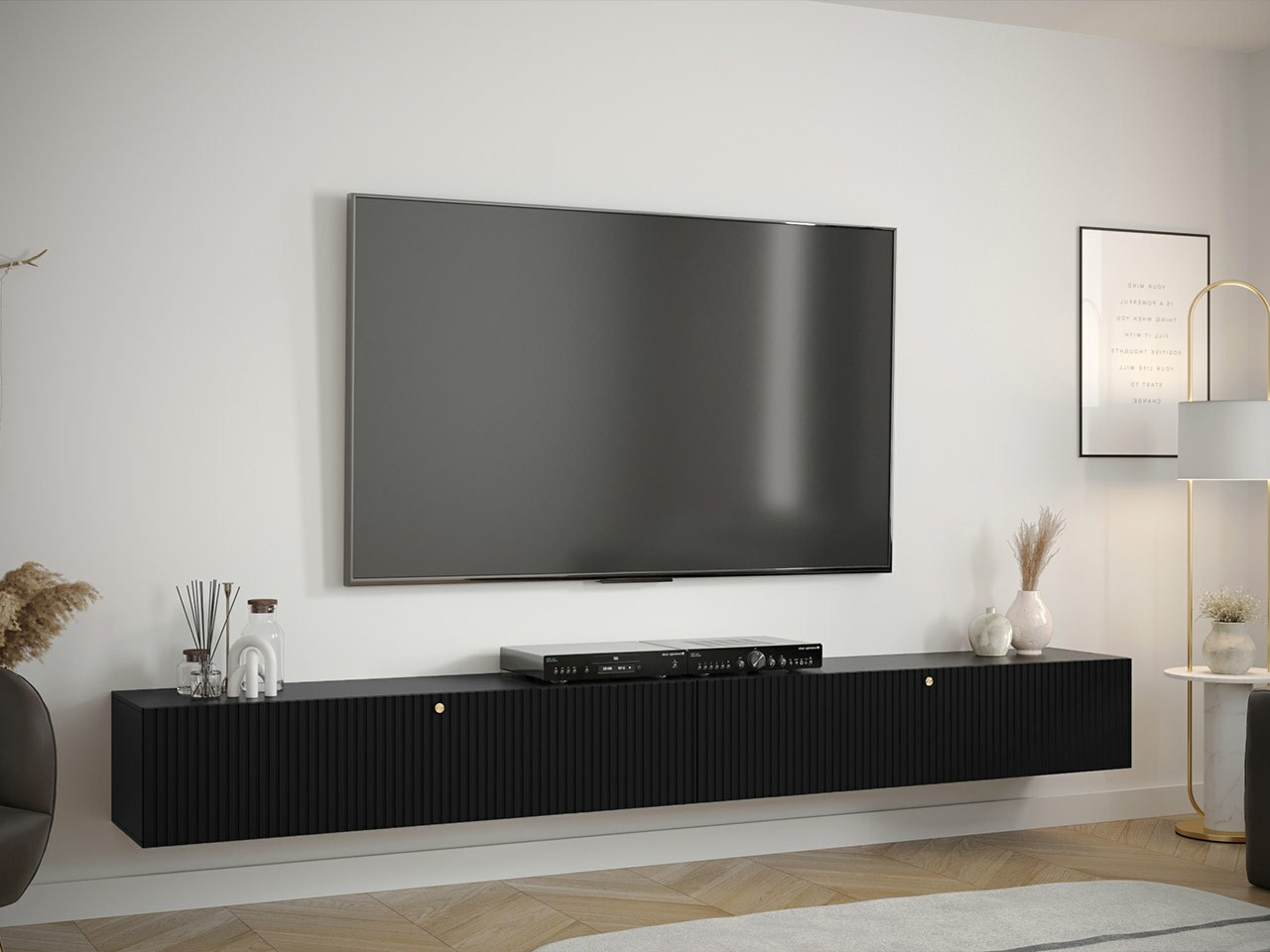 TV-bord Elblaru 112 (Sort)
