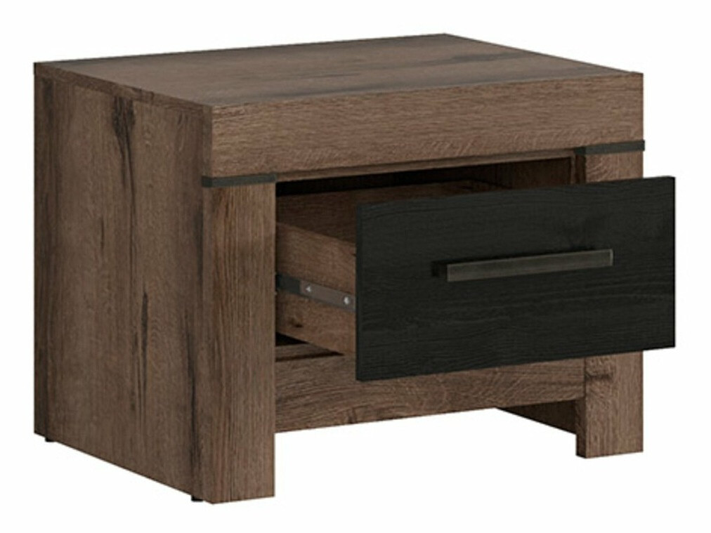 Sengebord Dunfelu 109 (Kloster eg + sort eg)