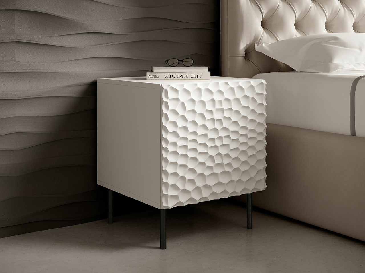 Natbordssæt Charlotte 172 (Hvid + Sort)