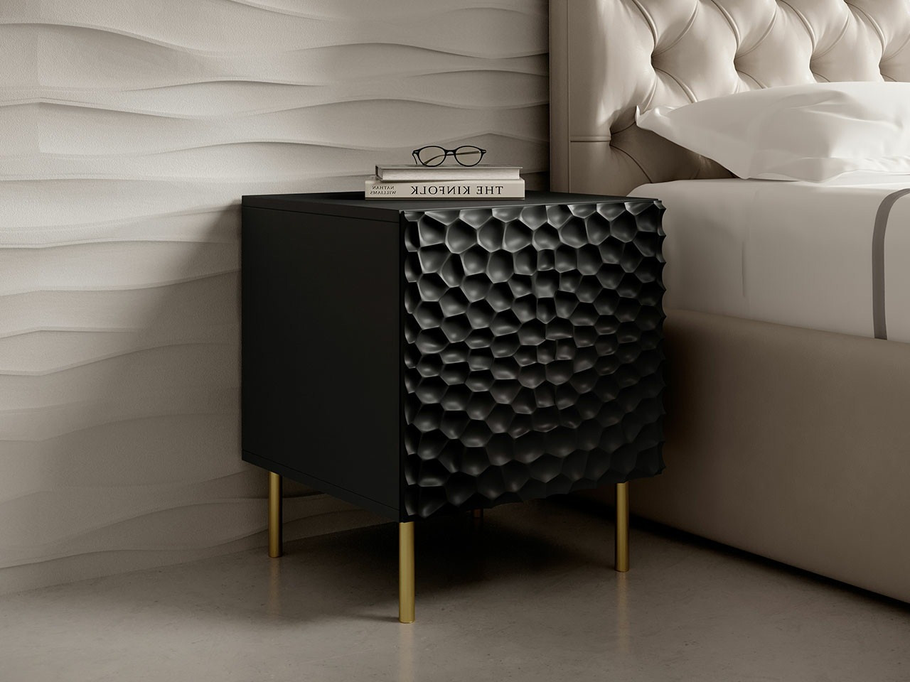 Natbordssæt Charlotte 172 (Sort + Gylden)