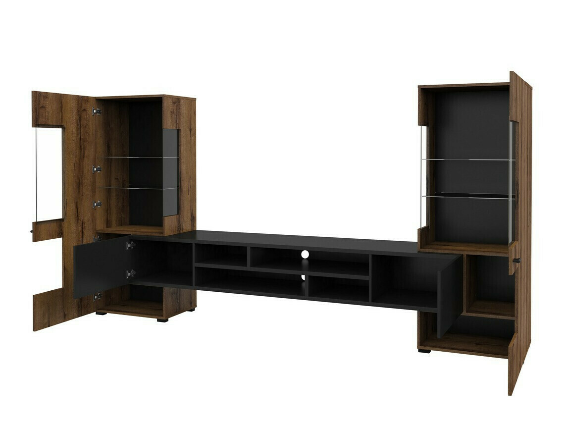 Stuemøbelsæt Mondalo 105 (Kloster eg + Mat sort)