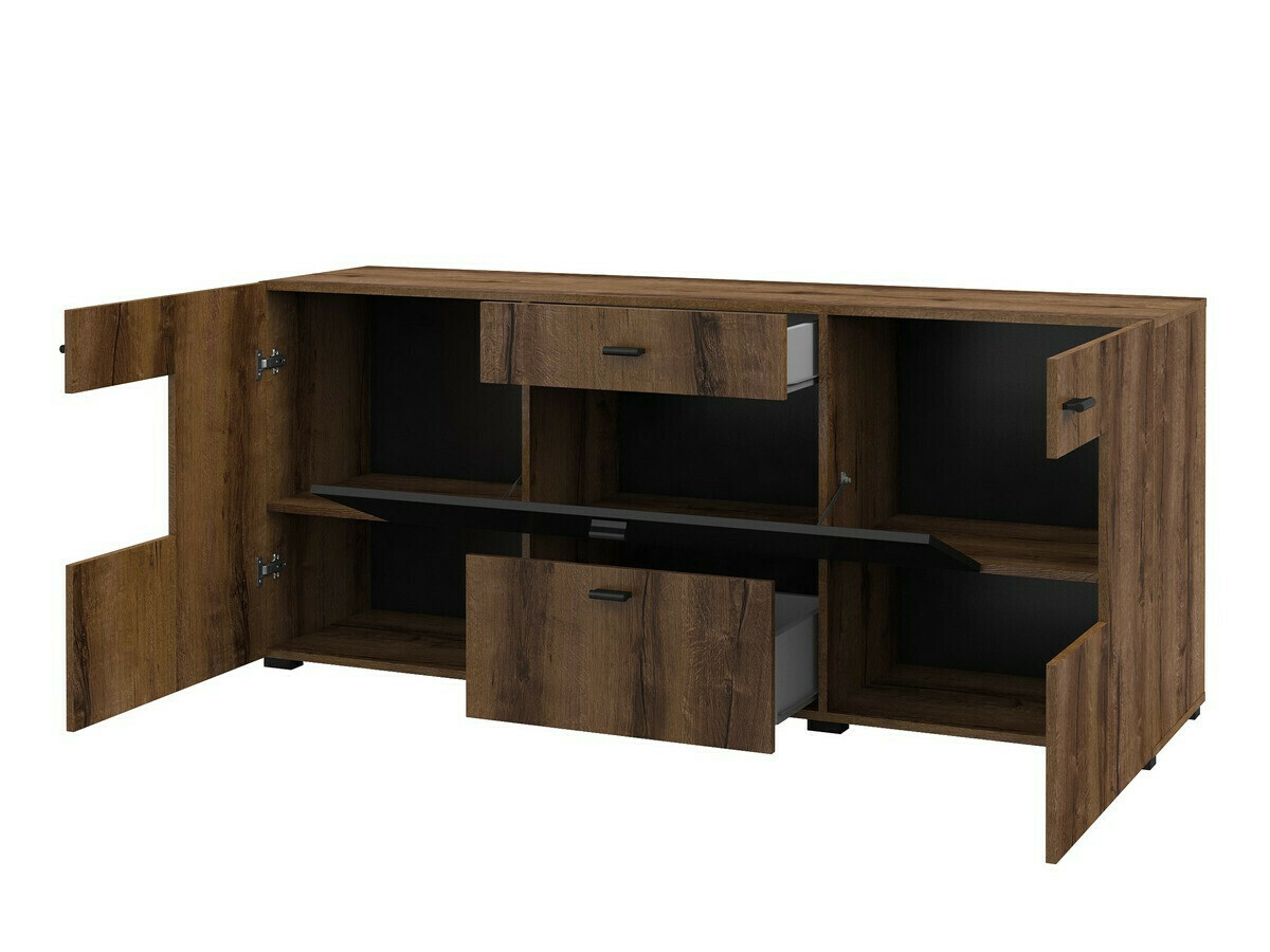 Stuemøbelsæt Mondalo 105 (Kloster eg + Mat sort)