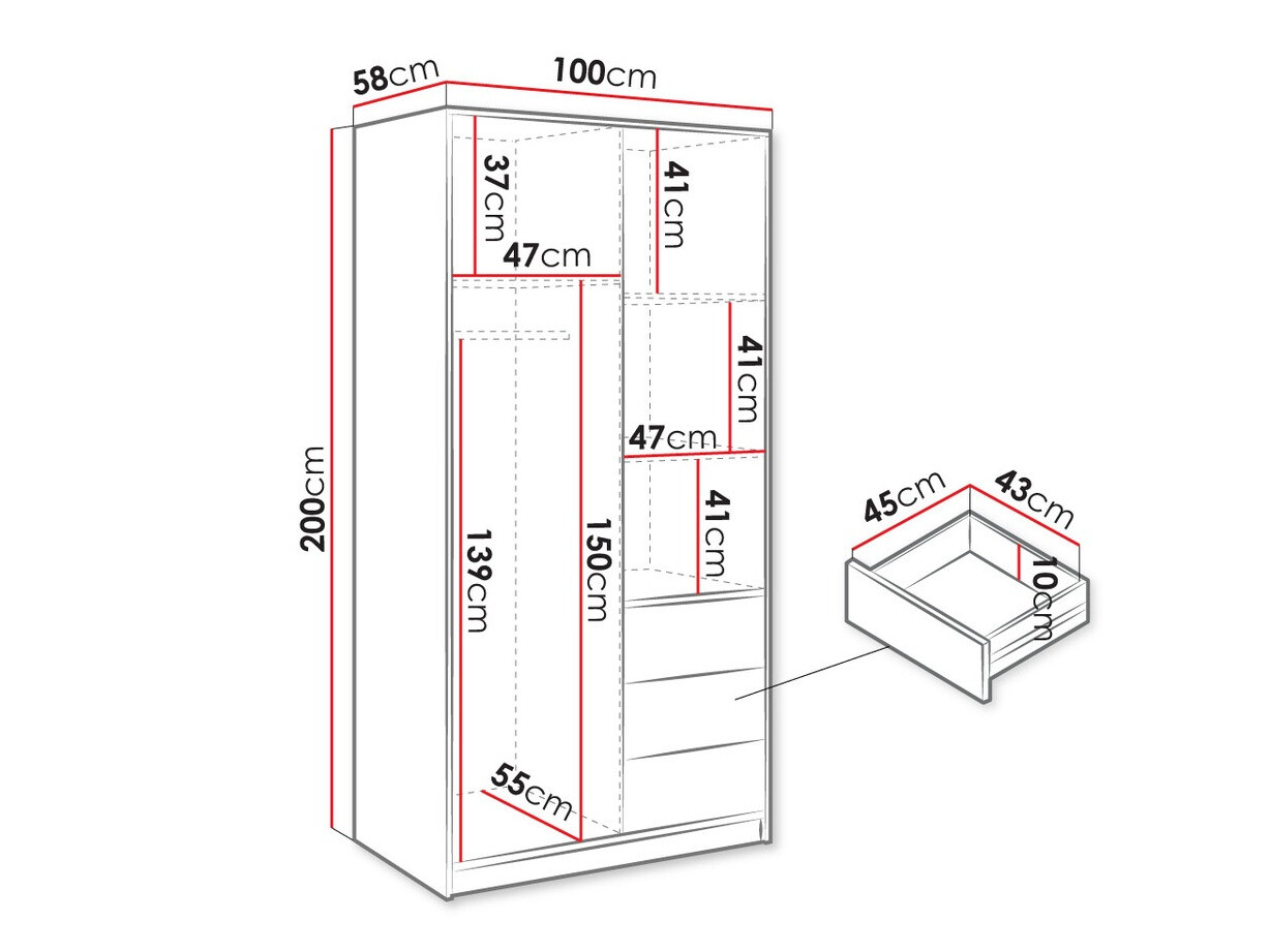 Garderobeskab Collis III (Wotan eg)