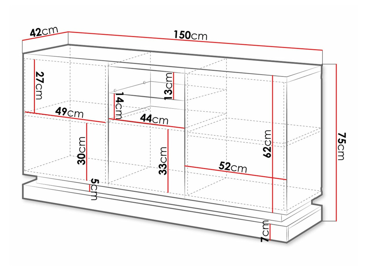 Skænk Linar (Sort + Blank sort)
