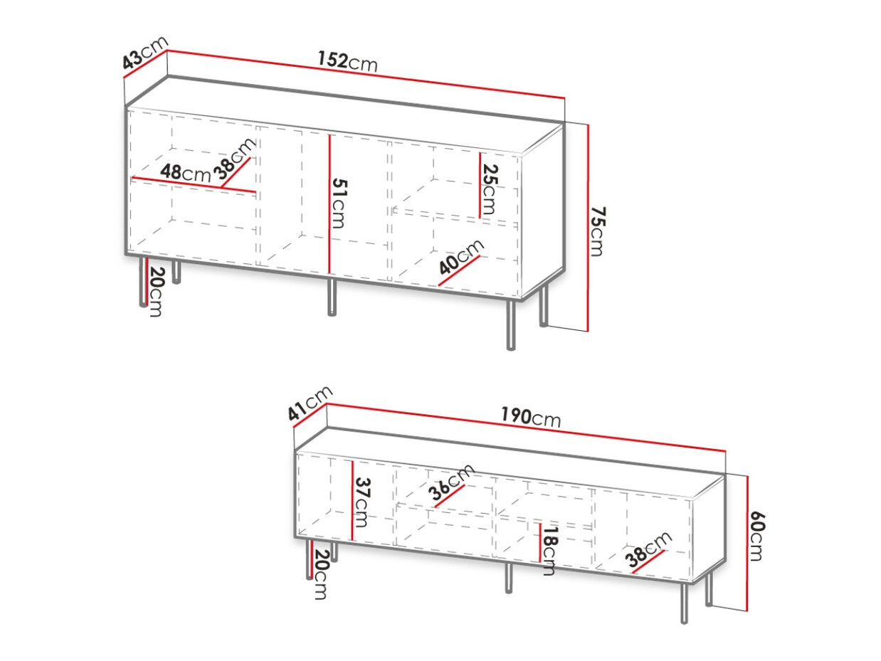 Stuemøbelsæt Lorelbo 104 (Sort + Gylden)