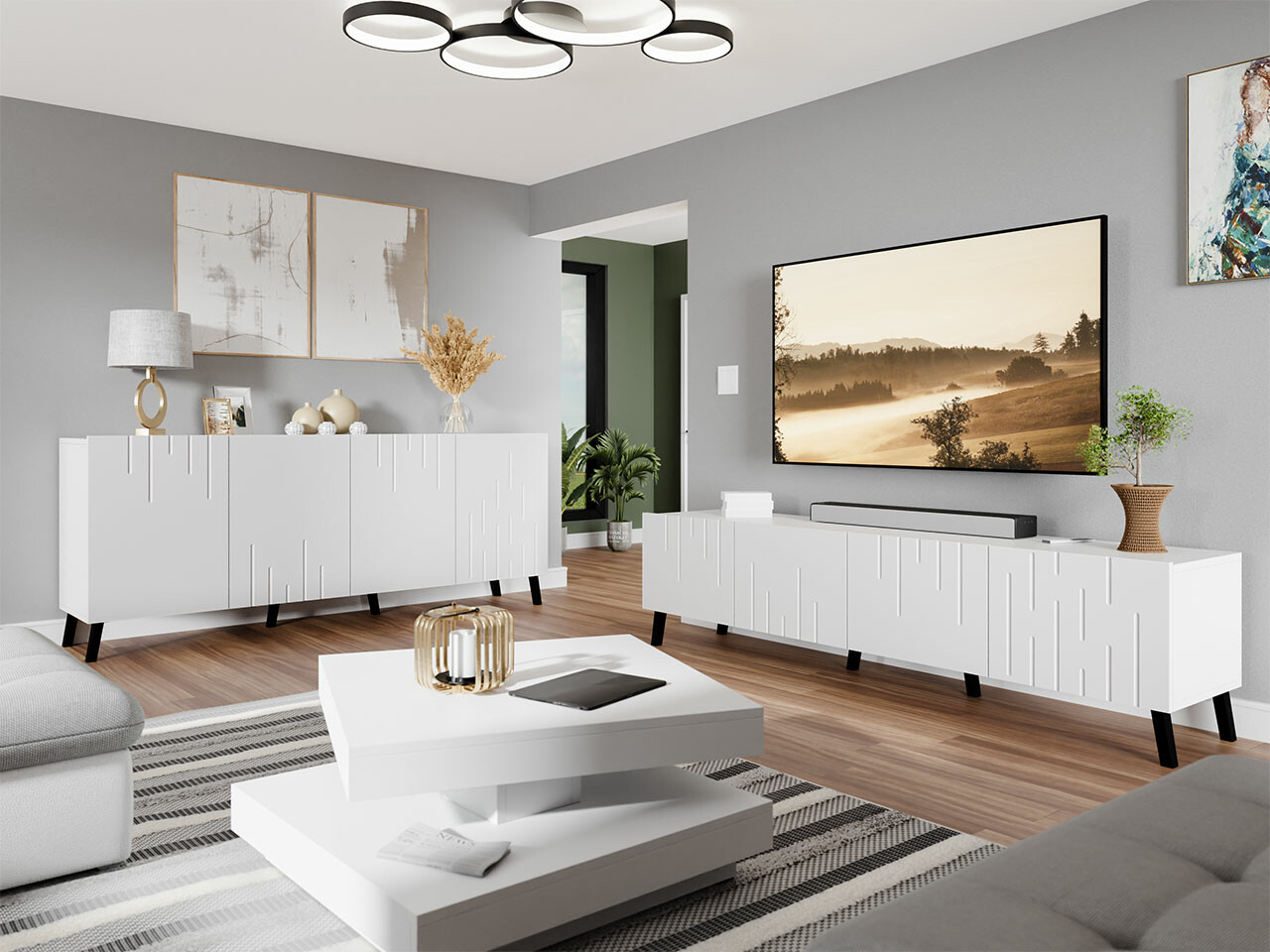 Stuemøbelsæt Comfivo 222 (Hvid)