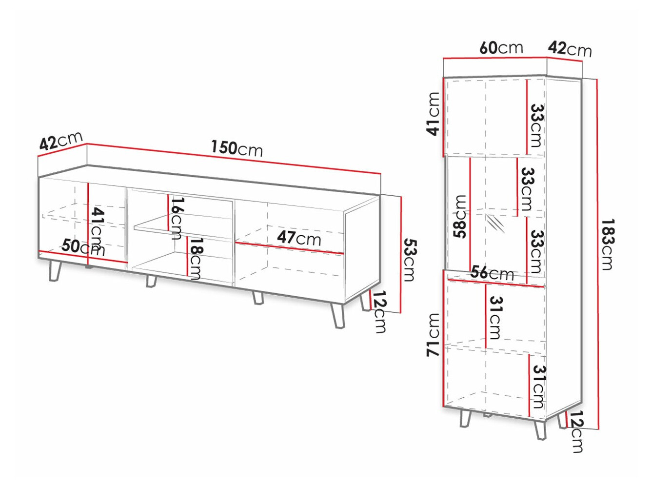 Stuemøbelsæt Dicto I (Hvid)