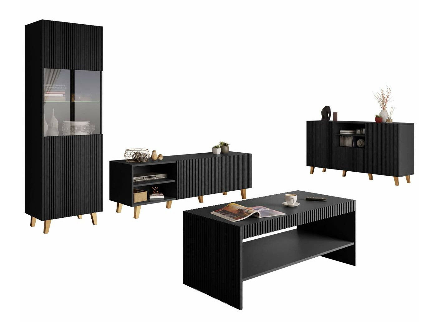 Stuemøbelsæt Dicto (Sort)