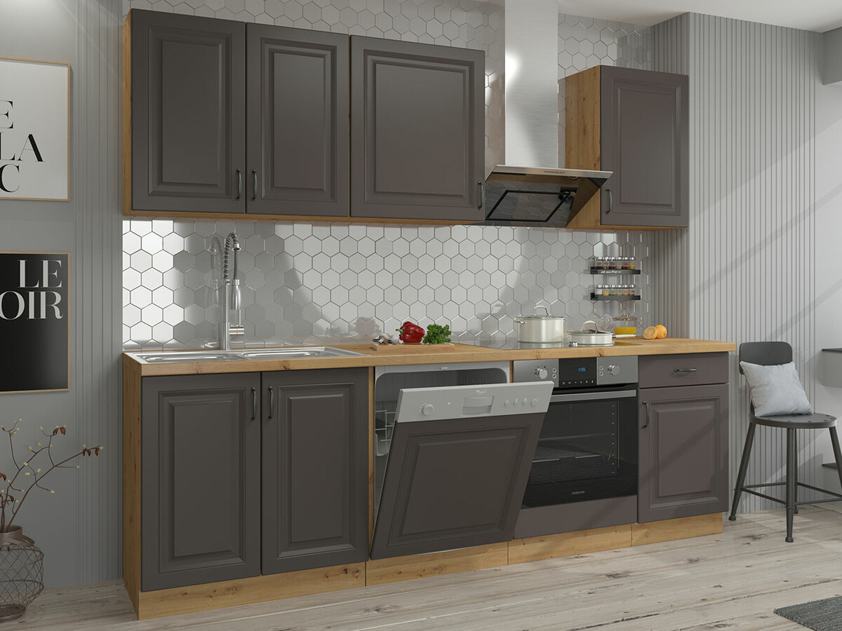 Modulopvaskeskab med låger Retro Grey 121