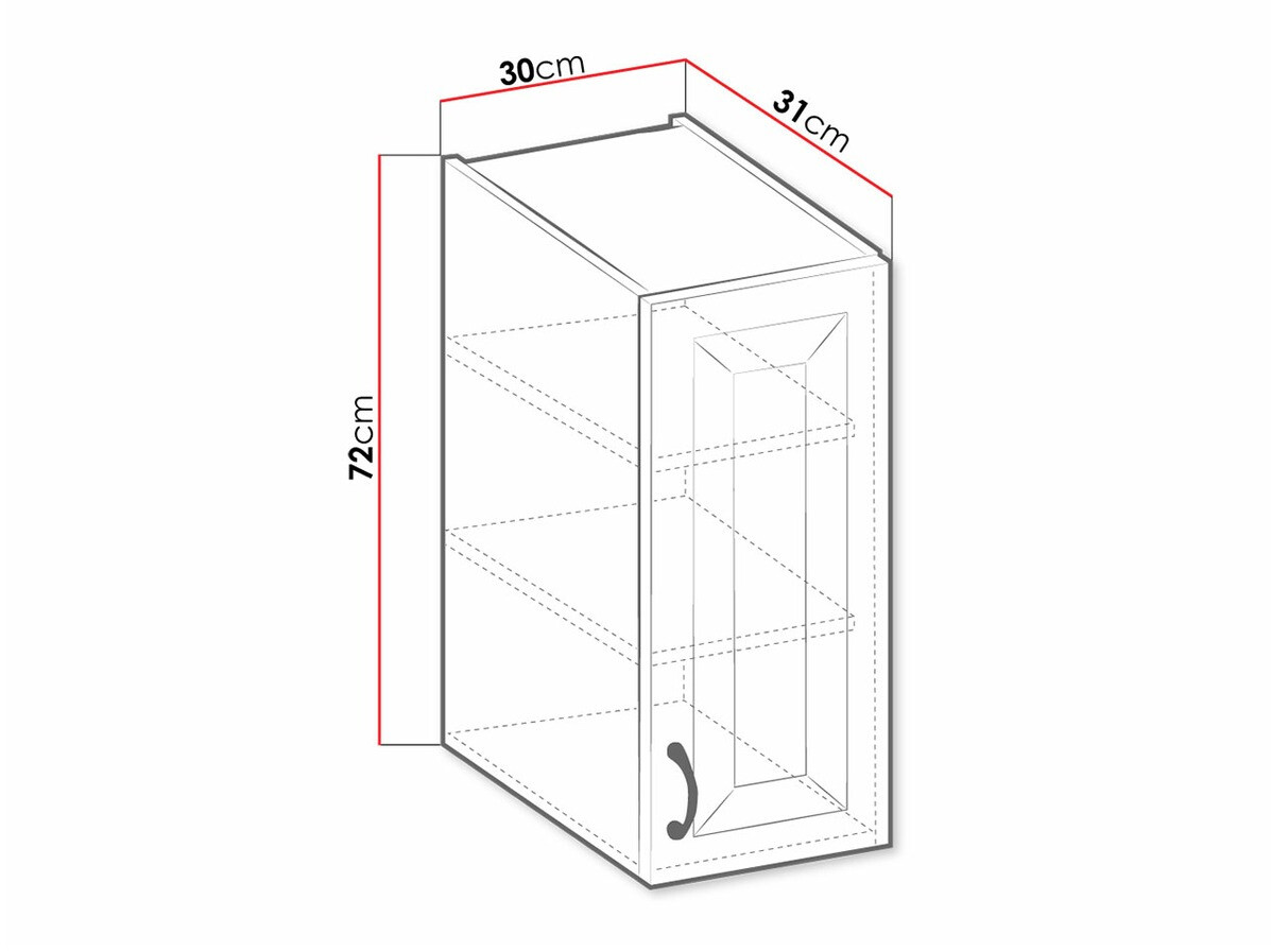 Modulvægskab Retro Grey 123