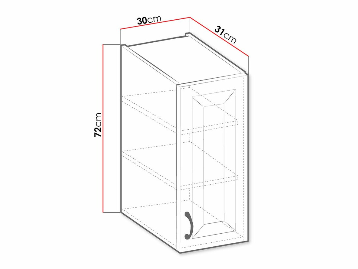 Modulvægskab Retro White 123