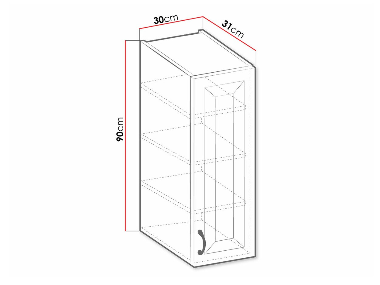 Modulvægskab Retro Grey 124