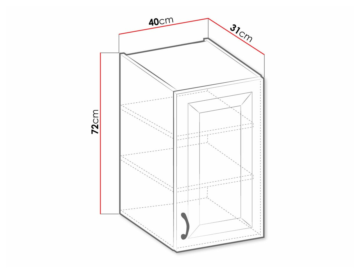 Modulvægskab Retro Grey 126