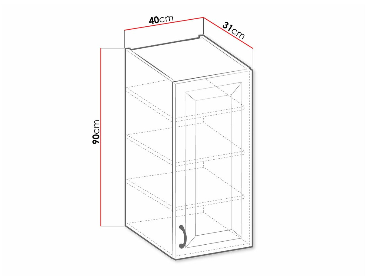 Modulvægskab Retro Grey 127