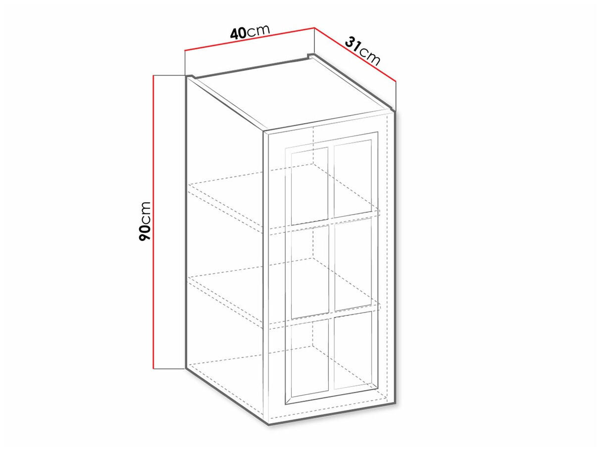 Modulvægskab Retro Grey 129