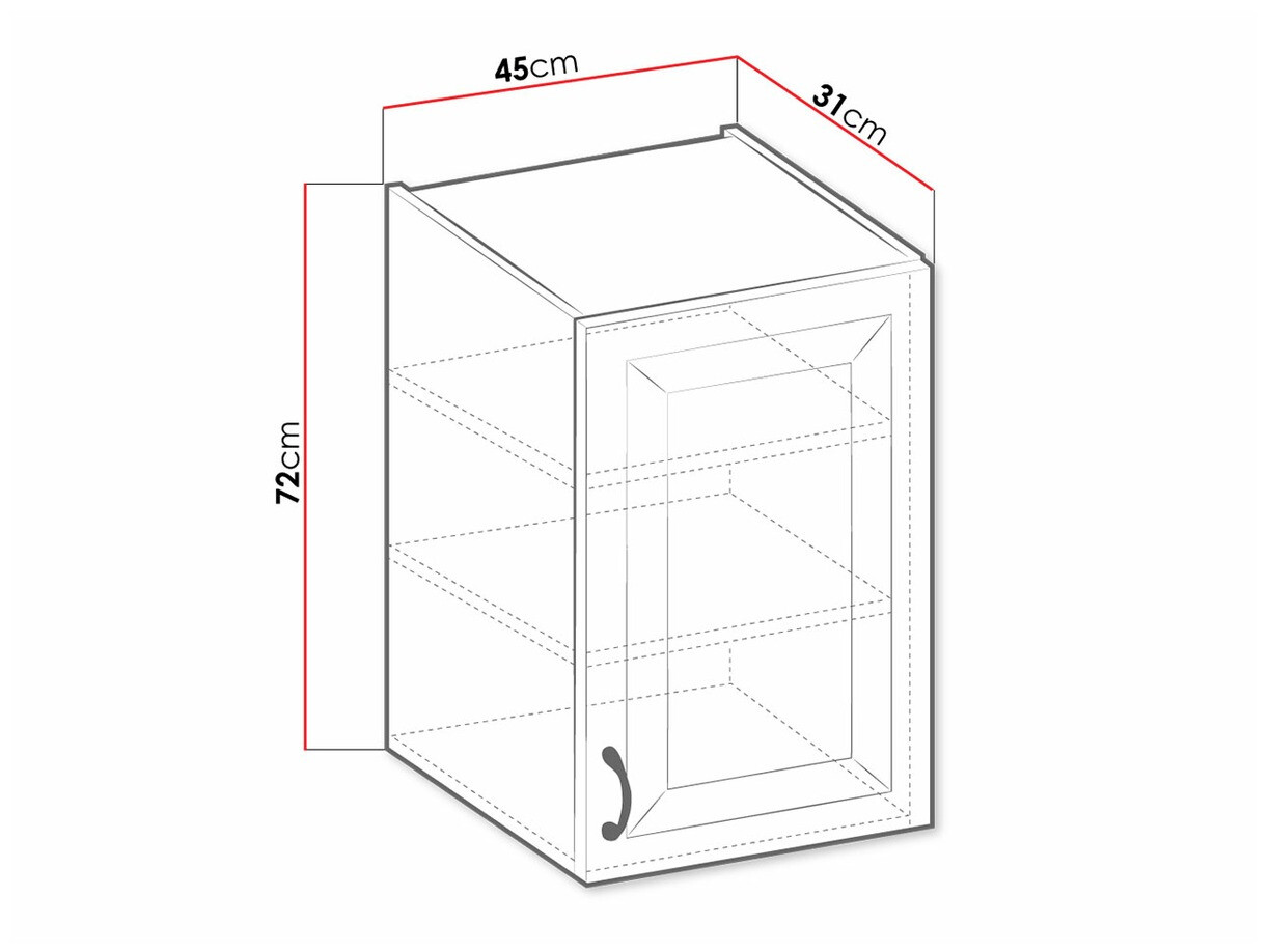 Modulvægskab Retro Grey 130