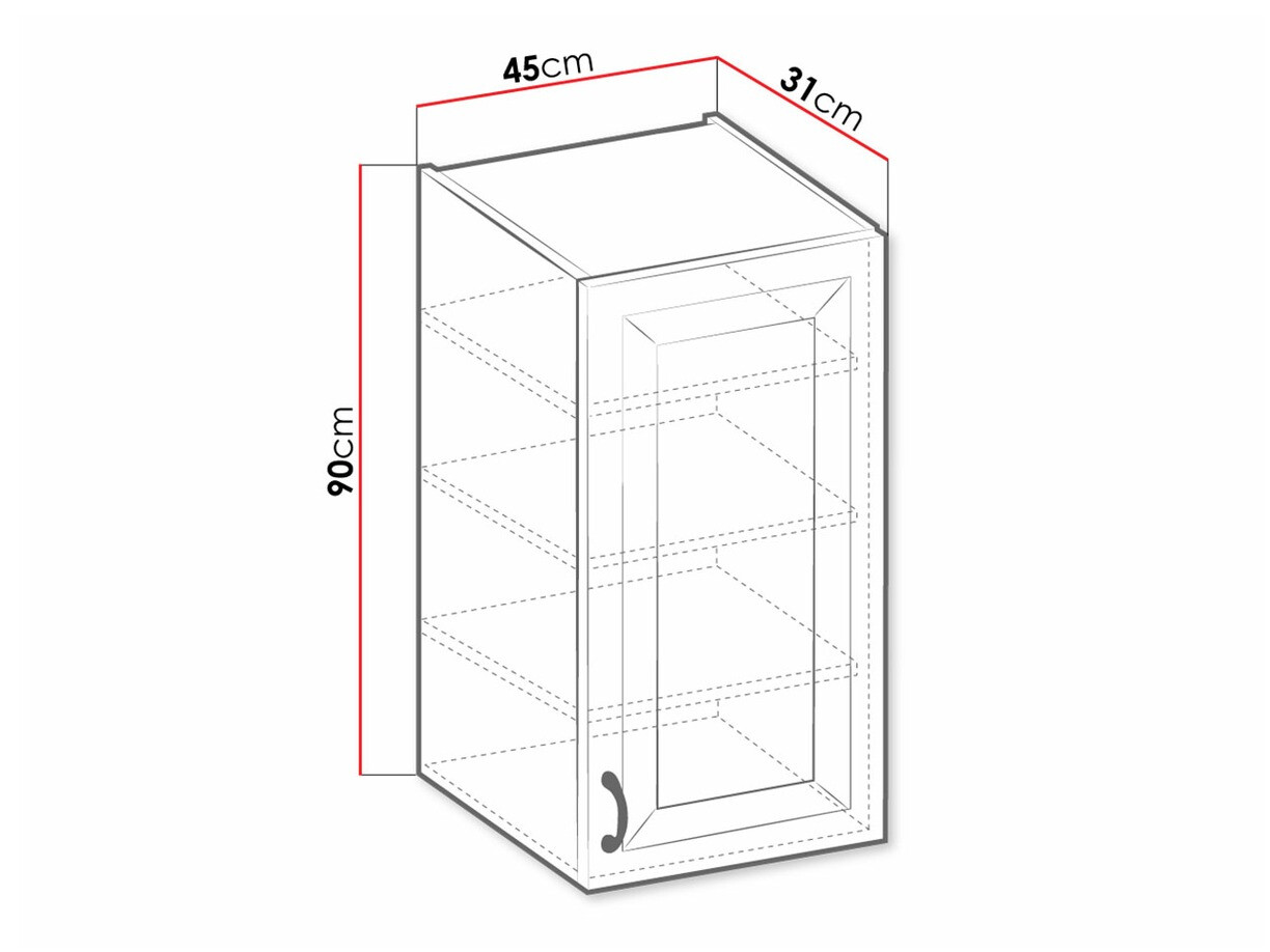 Modulvægskab Retro Grey 131