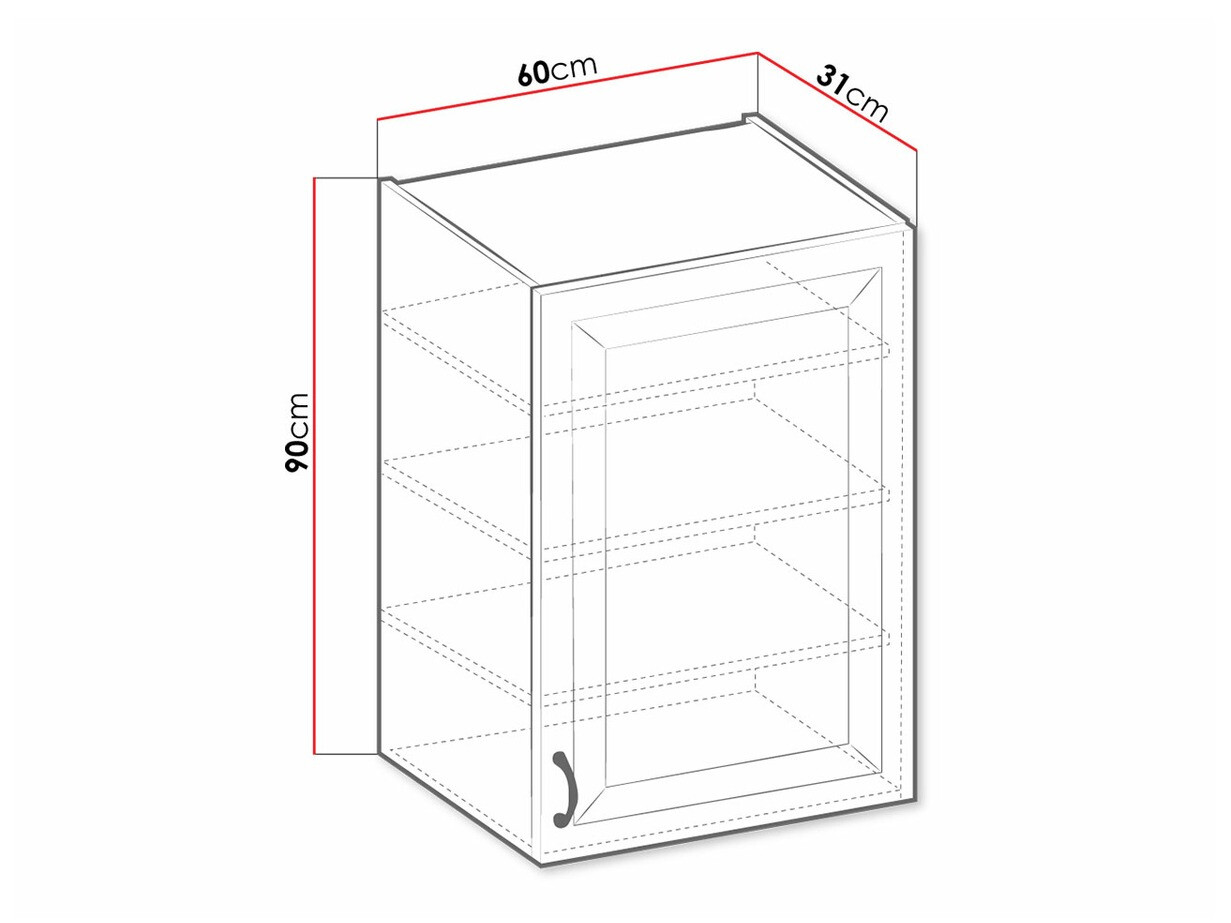 Modulvægskab Retro Grey 136