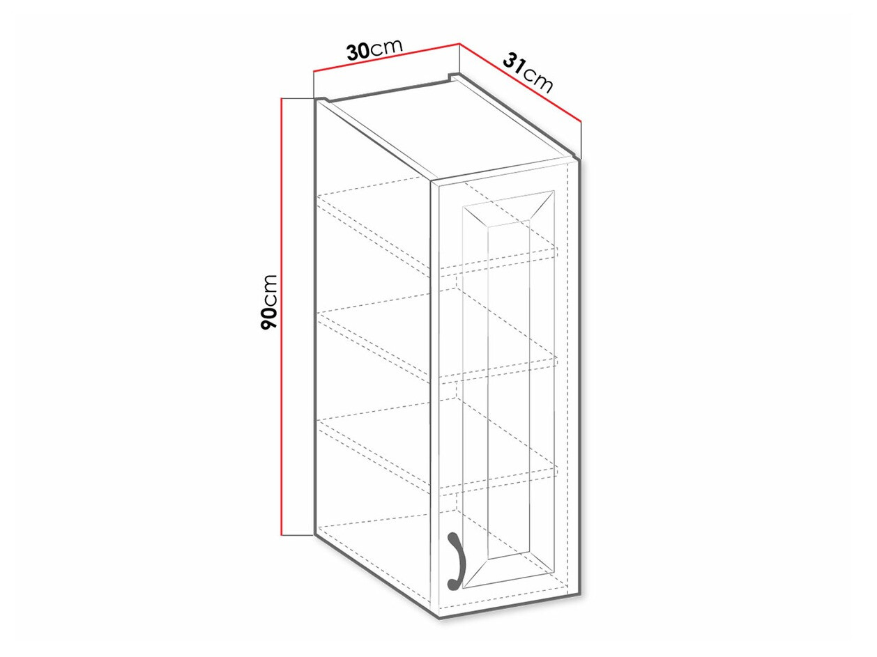 Modulvægskab Retro White 124