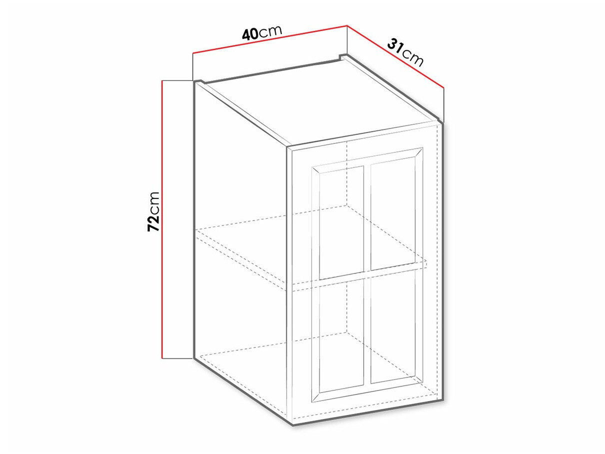 Modulvægskab Retro White 128