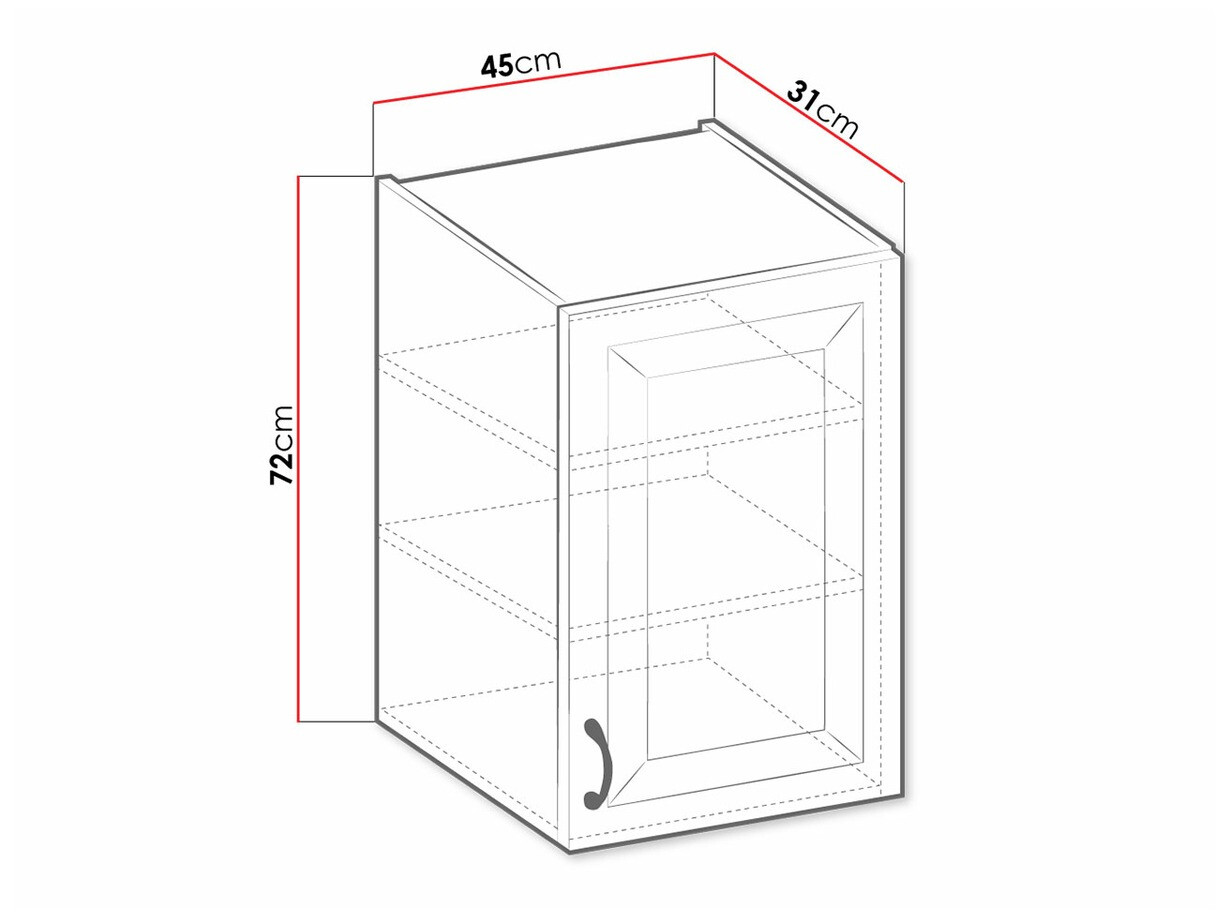 Modulvægskab Retro White 130