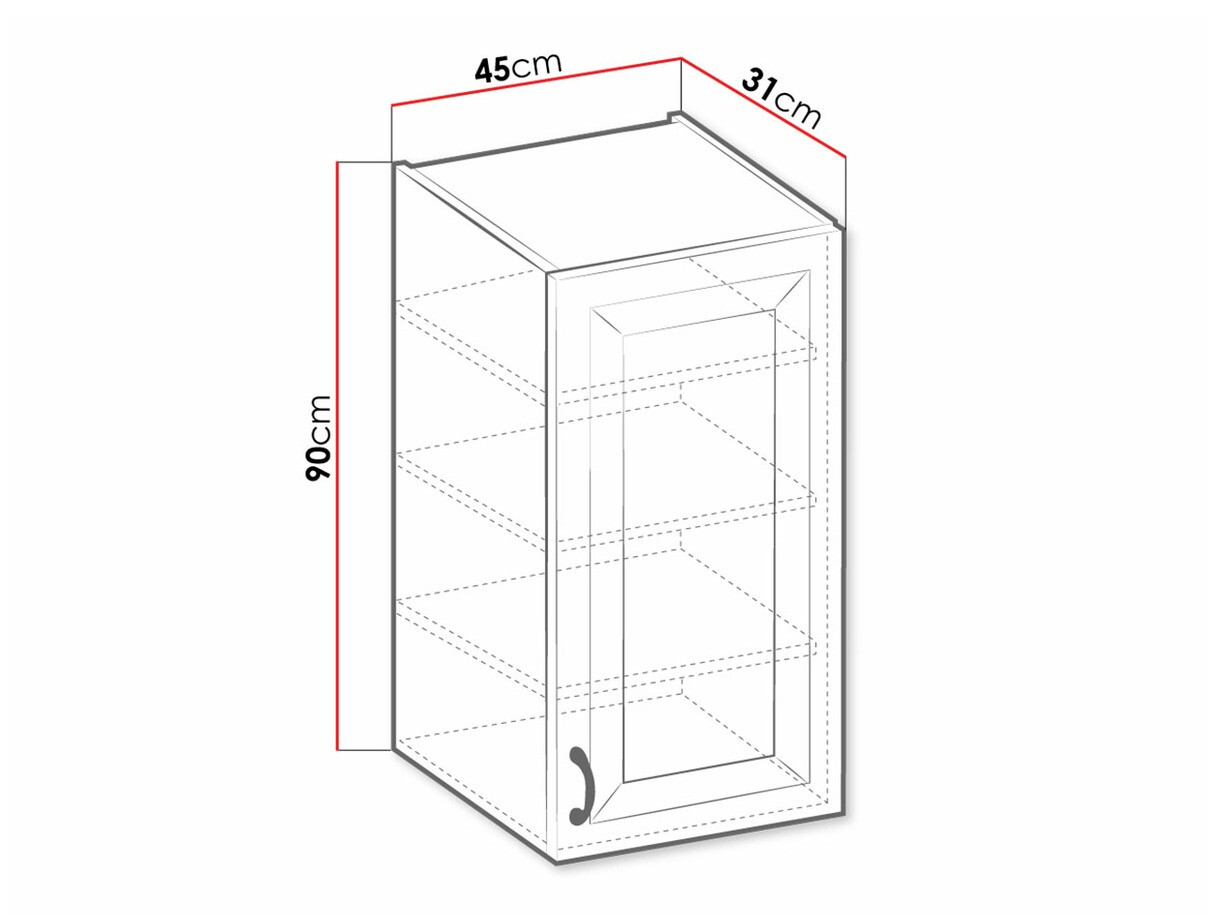Modulvægskab Retro White 131