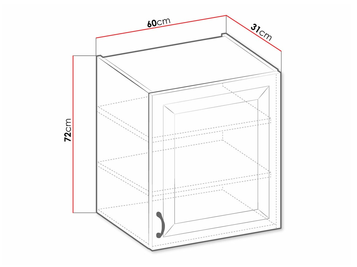 Modulvægskab Retro White 135