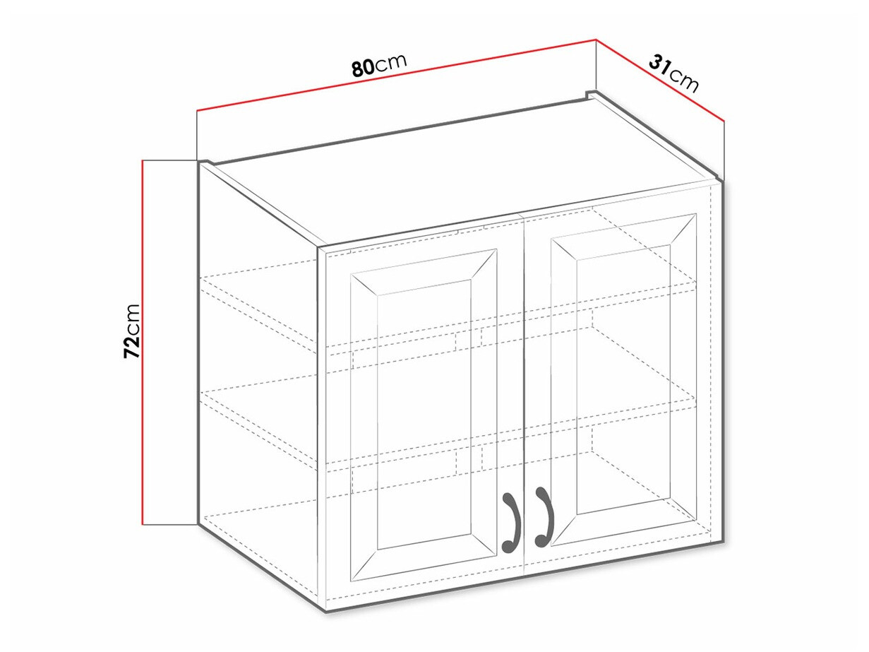 Modulvægskab Retro Grey 139