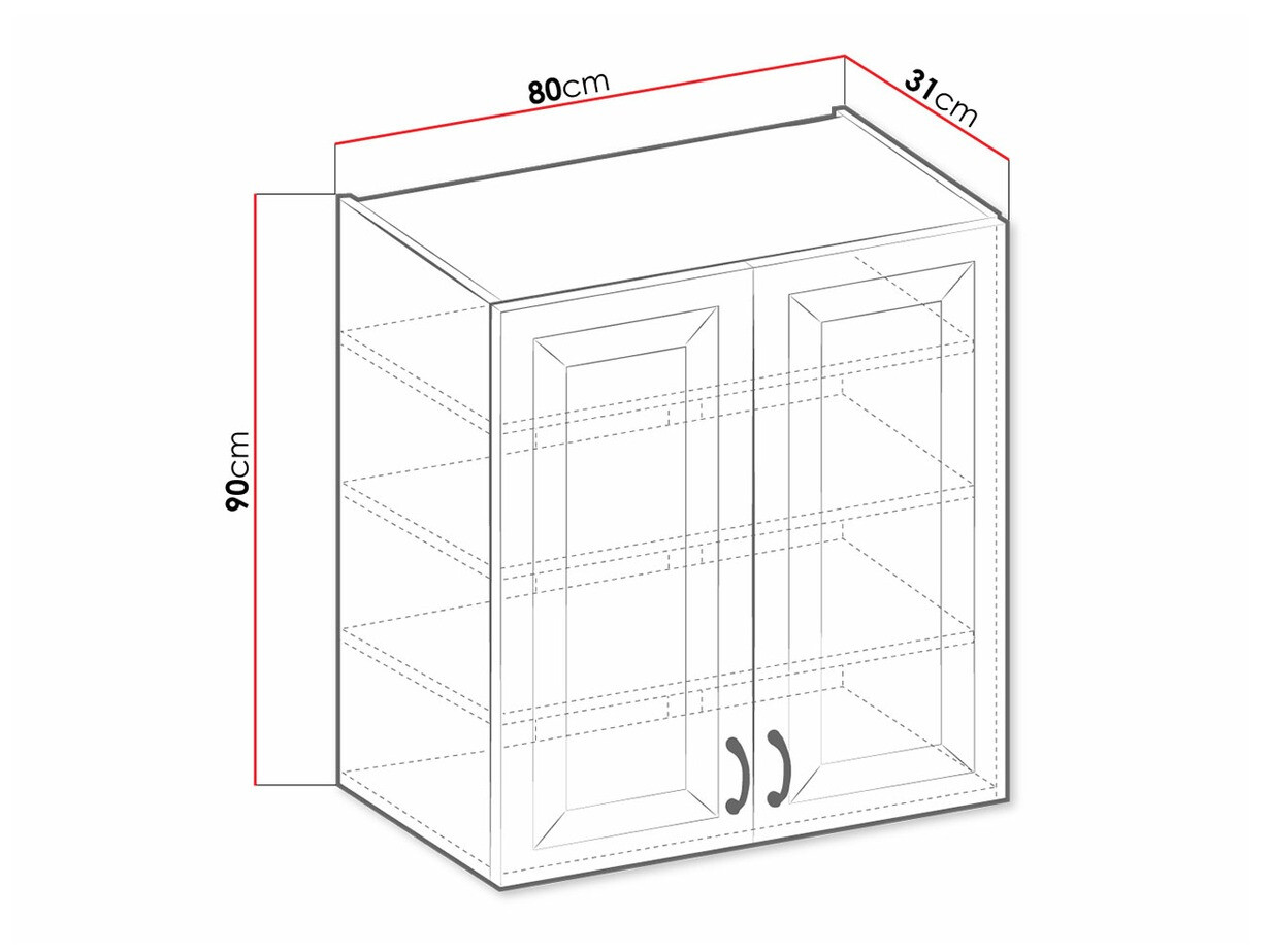 Modulvægskab Retro Grey 140