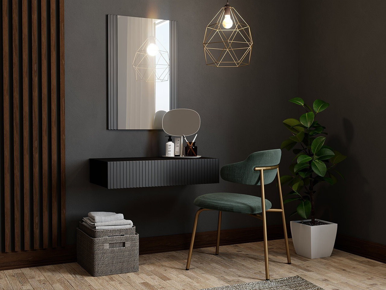 Sminkebord Levmari 111 (Sort)