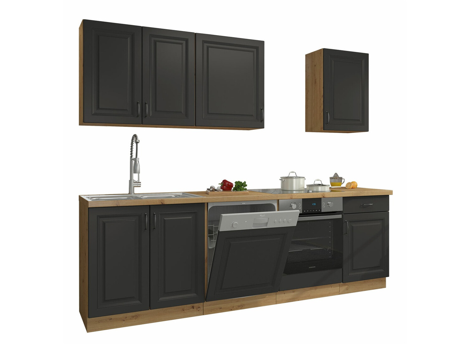 Modulkøkkensæt Retro Grey 150