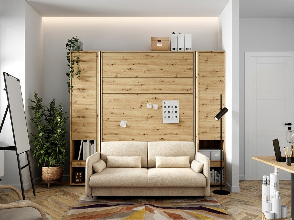 Møbelsæt Concept Pro Lenart Levfere 139 (Artisan eg + Beige)