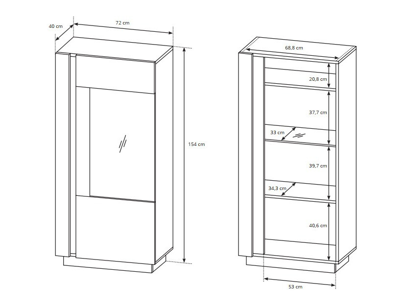 Stuemøbelsæt Novbela 113 (Hvid + Glansfuld hvid + Grandson eg)