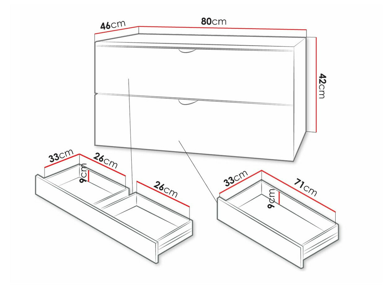 Vægbadeværelsesskab til håndvask Matrix (Hvid)
