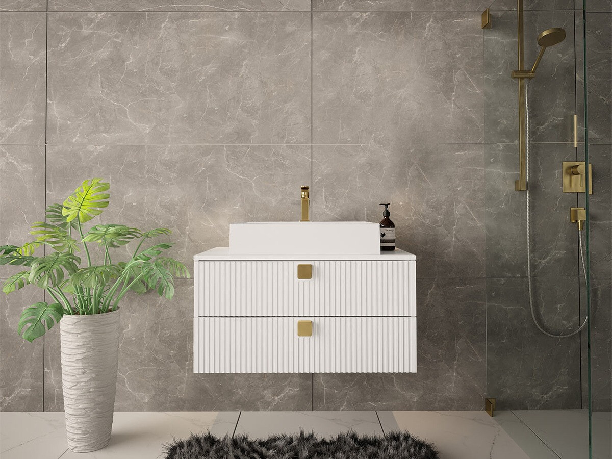 Vægbadeværelsesskab til håndvask Orlvera 102 (Hvid)