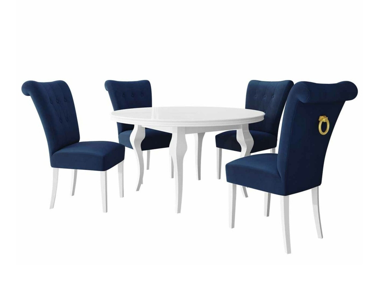 Spisestuesæt Racine 143 (Hvid + Magic Velvet 2216)