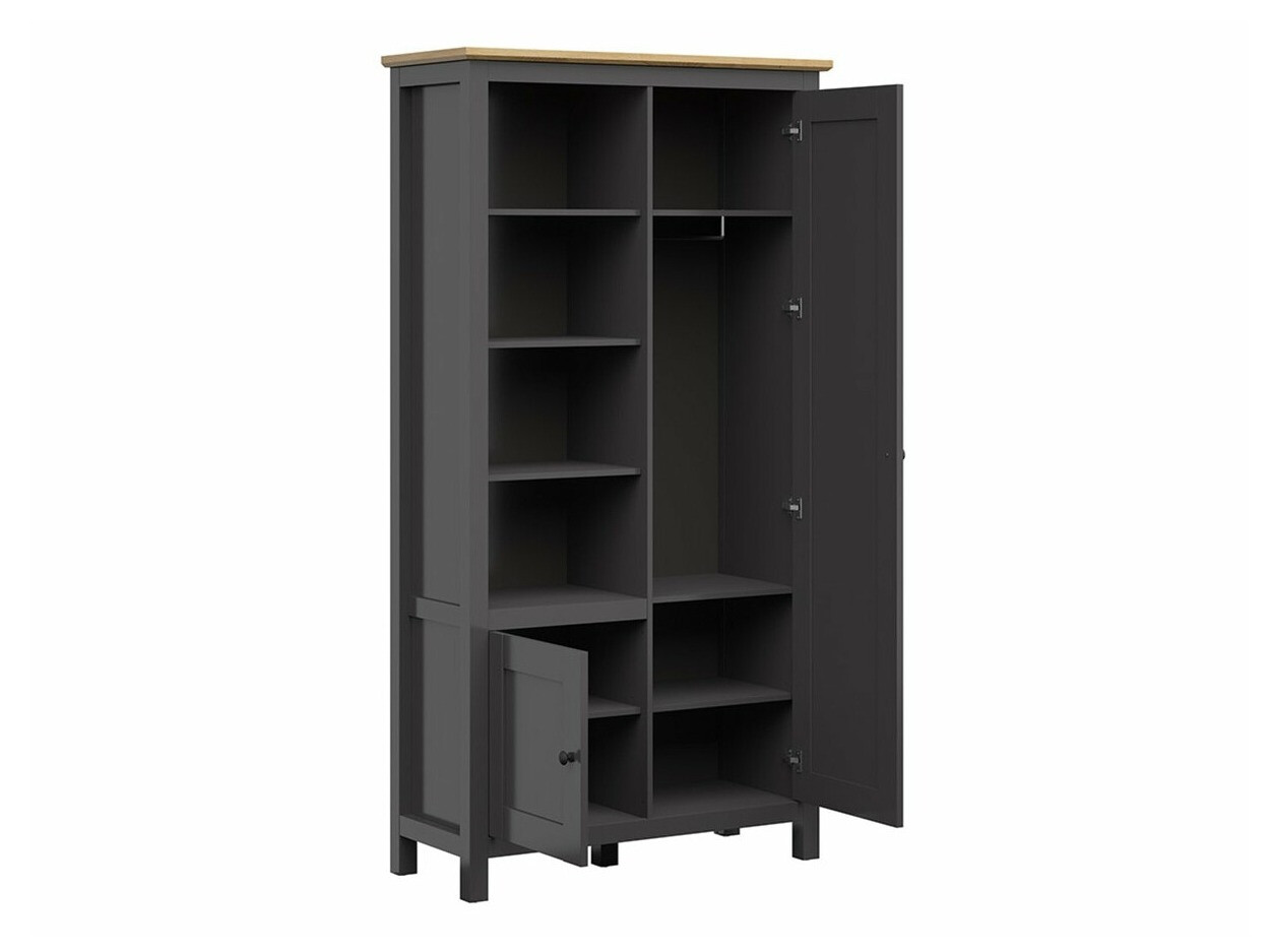 Garderobeskab Sordoro 128 (Grafit + Artisan eg)