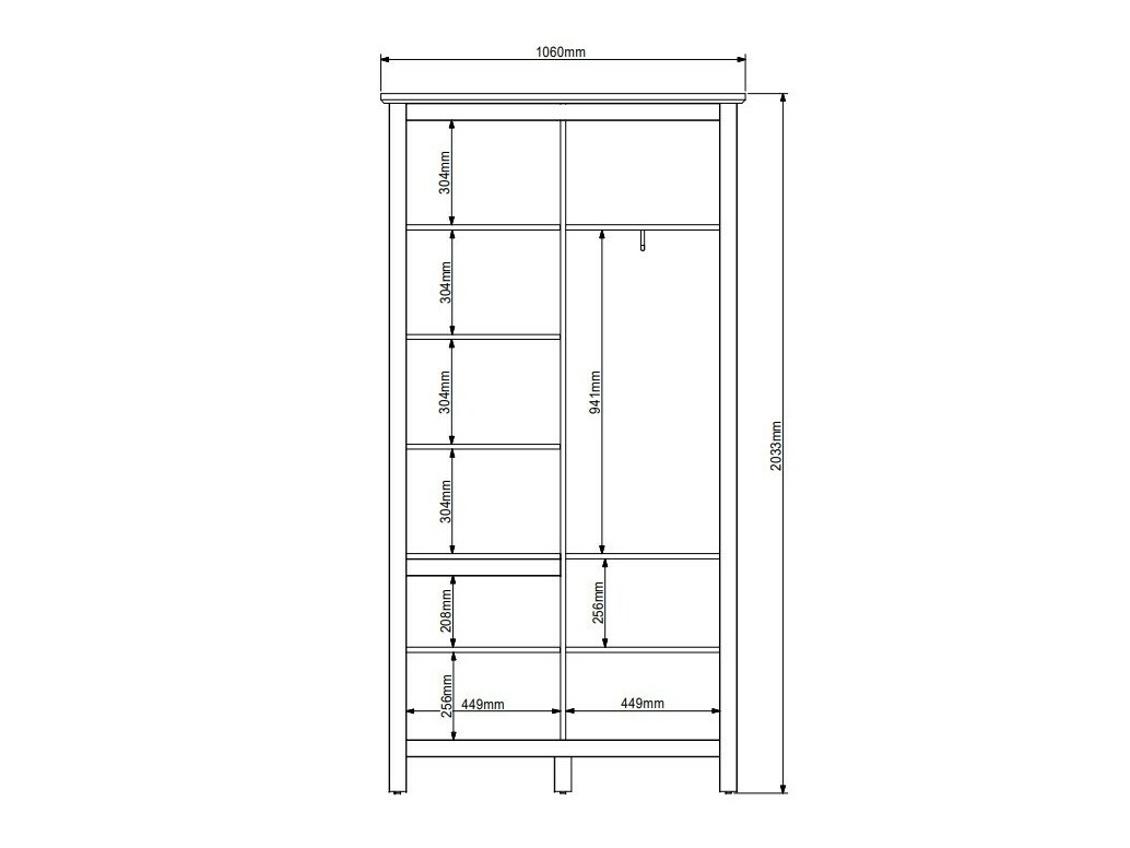 Garderobeskab Sordoro 128 (Grafit + Artisan eg)