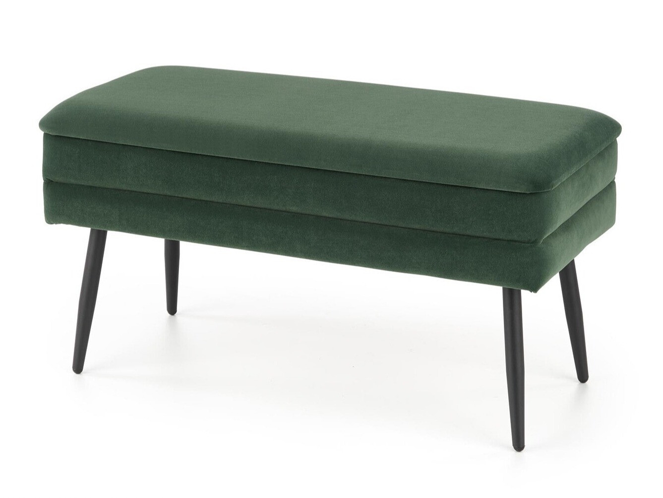Polstret bænk Houston 1255 (Mørkegrøn + Sort)