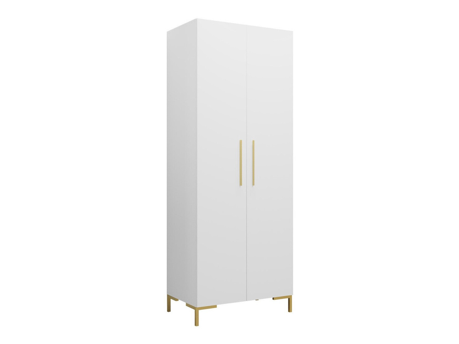 Garderobeskab Tivsoa 109 (Hvid + Gylden)