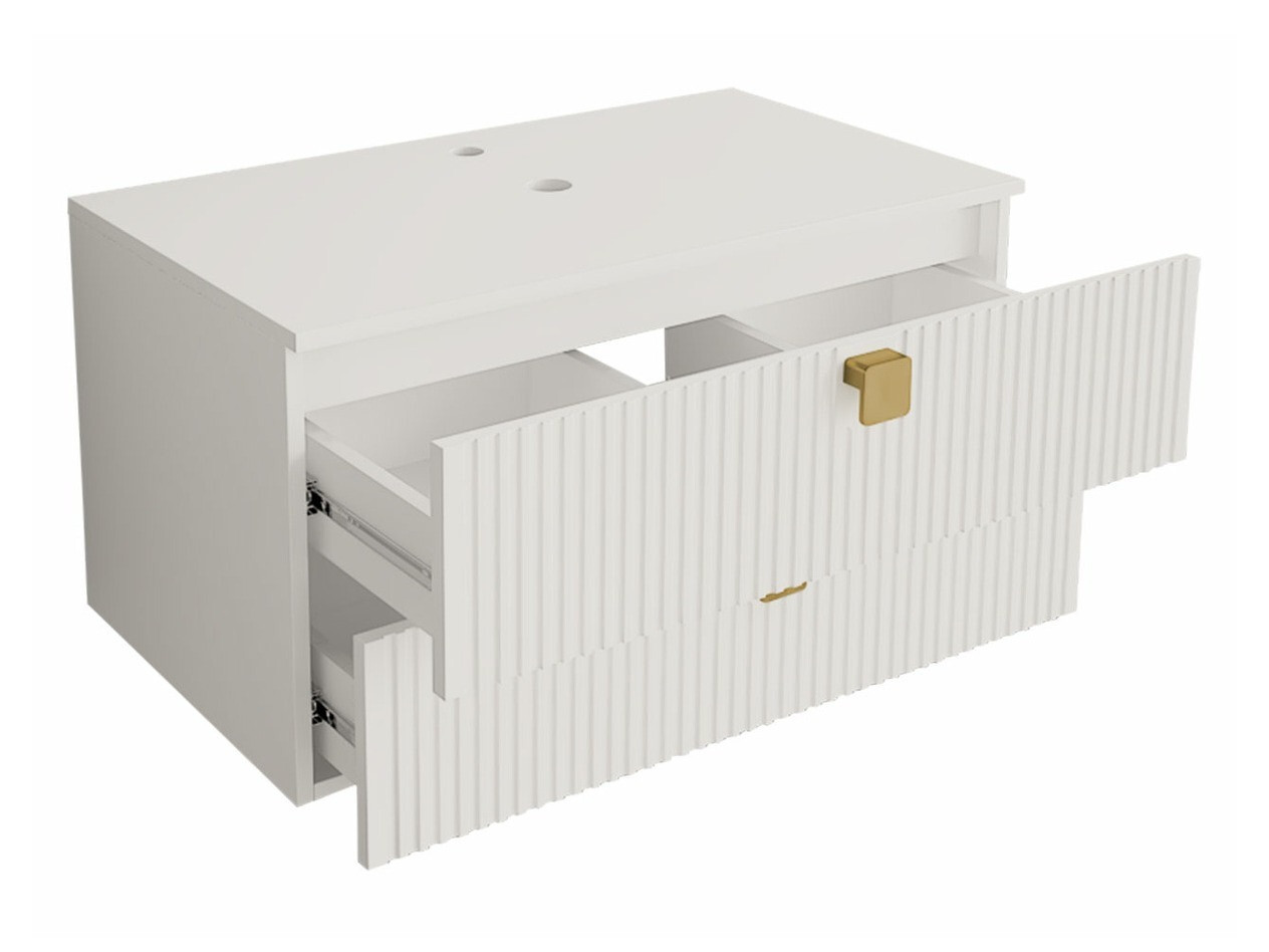 Vægbadeværelsesskab til håndvask Orlvera 102 (Sort)